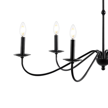 Wicklow 34.75" Bohemian Farmhouse Iron LED Chandelier